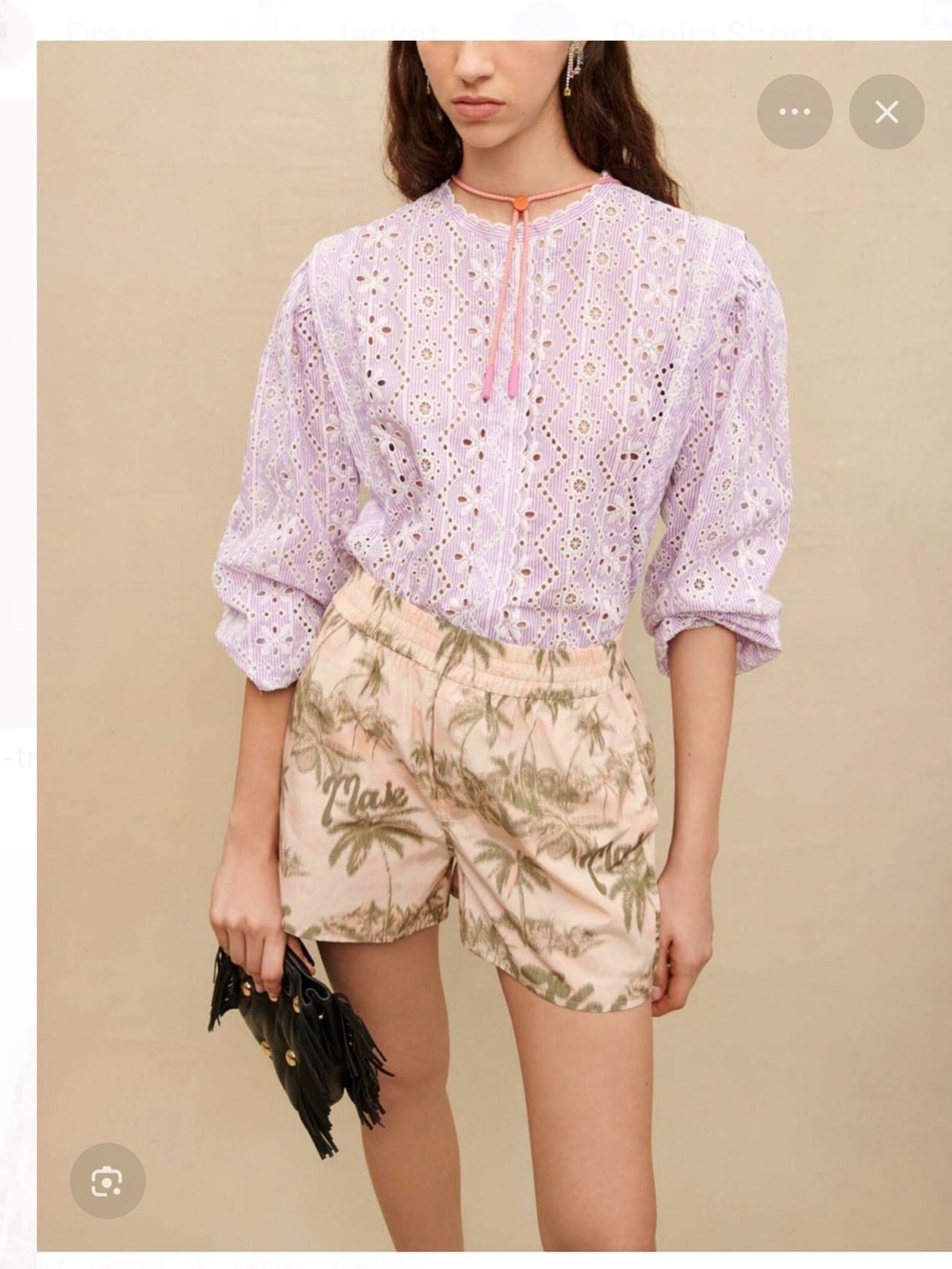 Maje Palm Tree Shorts